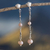 Cultured freshwater pearl dangle earrings, 'Intimate Connection' - Pink Cultured Freshwater Pearl Dangle Earrings from Peru