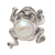 Cultured pearl cocktail ring, 'Free-Spirited Frog' - Cultured Pearl and Sterling Silver Frog Ring