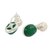 Cultured pearl and quartz drop earrings, 'Peach Iridescence' - Peach colour Pearls and Green Quartz Earrings from Thailand