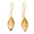 Gold-plated drop earrings, 'Anthurium Flower' - Handcrafted Gold-Plated Floral Drop Earrings