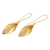 Gold-plated drop earrings, 'Anthurium Flower' - Handcrafted Gold-Plated Floral Drop Earrings