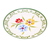 Ceramic luncheon plate, 'Primrose Path in Green' - Floral Ceramic Plate from Thailand