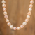 Cultured pearl strand necklace, 'Rosy Future' - Pink and Peach Cultured Pearl Necklace