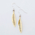 Brass dangle earrings, 'Falling Willow Leaves' - High-Polished Willow Leaf-Shaped Brass Dangle Earrings