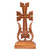 Wood cross, 'Sylvan Holiness' - Classic Hand-Carved Light Brown Beech Wood Cross