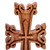 Wood cross, 'Sylvan Holiness' - Classic Hand-Carved Light Brown Beech Wood Cross