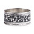 Sterling silver band ring, 'Ancestral Power' - Traditional Floral Sterling Silver Band Ring from Armenia