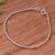 Silver beaded bracelet, 'Cute Hill Tribe' - Spiral Pattern Karen Silver Beaded Bracelet from Thailand