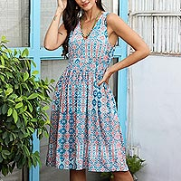 Viscose sundress, Meena Bazaar in Teal