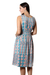 Viscose sundress, 'Meena Bazaar in Teal' - Sleeveless Print Viscose Sundress