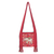 Traditional sling, 'Elephant's Delight' - Traditional Elephant-Themed Floral Red Sling with Fringes