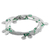 Onyx wrap bracelet, 'Rain Charms in Green' - 925 Sterling Silver Plated Green Onyx Bracelet from Thailand