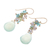 Gold-plated multi-gemstone dangle earrings, 'Paradise Blooming' - 18k Gold-Plated Multi-Gemstone Dangle Earrings from Thailand