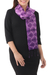 Silk scarf, 'Amethyst Mystique' - Silk Tie Dye Scarf from Thailand