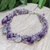 Multi-gemstone waterfall necklace, 'Purple Glam' - Hand-Crafted Multi-Gemstone Waterfall Necklace in Purple