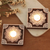 Wood tealight candle holders, 'Lucid Dream' (pair) - Handmade Mango Wood Tealight Candle Holders (Pair)