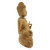 Wood statuette, 'Sitting Buddha' - Hand Carved Crocodile Wood Buddha Sculpture from Bali