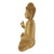 Wood statuette, 'Sitting Buddha' - Hand Carved Crocodile Wood Buddha Sculpture from Bali