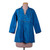 Block-printed cotton tunic, 'Spring Morning Bluebell' - Block-Printed Patterned Blue Cotton Tunic from India