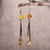 Agate waterfall earrings, 'Dancing Sunshine' - Antique-Finished Copper and Natural Agate Waterfall Earrings