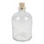 Blown glass bottle, 'Crystalline Currents' - Eco Friendly Handblown Crystalline Recycled Glass Bottle