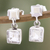 Topaz dangle earrings, 'Divine Honor' - Sterling Silver Dangle Earrings with Faceted Topaz Stones