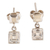 Topaz dangle earrings, 'Divine Honor' - Sterling Silver Dangle Earrings with Faceted Topaz Stones