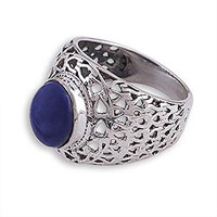 Lapis lazuli domed ring, Royal Jali