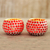 Glass mosaic tealight holders, 'Burning Stars' (pair) - Red Star Glass Mosaic Tealight Holders (Pair)