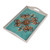Reverse-painted glass tray, 'Enchanting Flowers in Teal' - Floral Reverse-Painted Glass Tray from Peru thumbail
