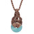 Amazonite macrame pendant necklace, 'Clear Beauty' - Adjustable Macrame Necklace with Amazonite Pendant