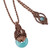 Amazonite macrame pendant necklace, 'Clear Beauty' - Adjustable Macrame Necklace with Amazonite Pendant