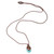 Amazonite macrame pendant necklace, 'Clear Beauty' - Adjustable Macrame Necklace with Amazonite Pendant