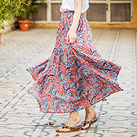 Cotton maxi skirt, Bohemian Dreams