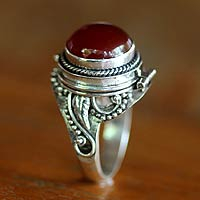 Carnelian cocktail ring, Bali Secrets