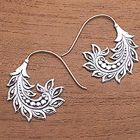 Sterling silver half-hoop earrings, Summer Pods