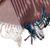 Cotton ikat scarf, 'Refined Elegance' - Brown Fringed Cotton Ikat Scarf Hand-Woven in Uzbekistan