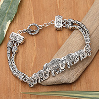 Sterling silver pendant bracelet, Regal Parade