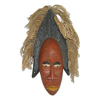 Ivoirian wood mask, 'Senufo Initiation' - Cote d'Ivoire Hand Carved Wood Senufo Bando Mask