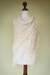 100% alpaca shawl, 'Amazon Ivory' - Handcrafted Alpaca Wool Crocheted Shawl from Peru