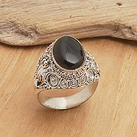 Onyx cocktail ring, Mystic Breeze