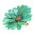 Natural aster brooch pin, 'Let It Bloom in Turquoise' - Natural Aster Flower Brooch in Turquoise from Thailand