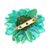 Natural aster brooch pin, 'Let It Bloom in Turquoise' - Natural Aster Flower Brooch in Turquoise from Thailand