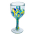 Handblown wine glasses, 'Tropical Confetti' (set of 6) - Colorful Recycled Wine Glasses from Mexico (Set of 6)