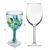 Handblown wine glasses, 'Tropical Confetti' (set of 6) - Colorful Recycled Wine Glasses from Mexico (Set of 6)