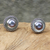 Cultured pearl button earrings, 'Lilac Moonlight Halo' - Sterling Silver and Pearl Button Earrings