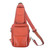 Leather backpack sling, 'Traveler Essence' - Adjustable 100% Brown Leather Backpack Sling from Thailand