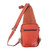 Leather backpack sling, 'Traveler Essence' - Adjustable 100% Brown Leather Backpack Sling from Thailand