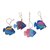 Wood ornaments, 'Rainbow Fish' (set of 4) - Artisan Crafted Wood Fish Ornaments from Bali (Set of 4)