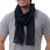 Men's 100% alpaca scarf, 'Midnight Blue' - Men's 100% alpaca scarf